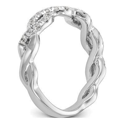 14K White Gold 1/2 ct tw Lab-Grown Diamond Intertwined Wedding Band – view 7