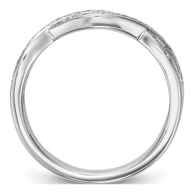 14K White Gold 1/4 ct tw Lab-Grown Diamond Twisted Ring – view 3