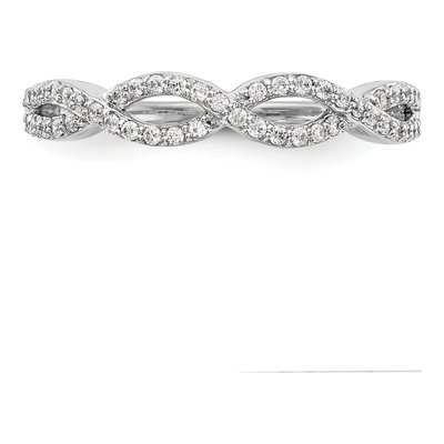 14K White Gold 1/4 ct tw Lab-Grown Diamond Twisted Ring – view 5