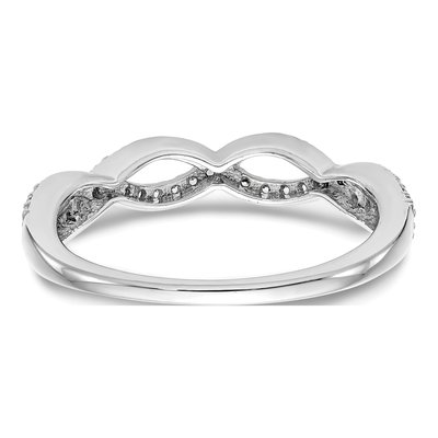 14K White Gold 1/4 ct tw Lab-Grown Diamond Twisted Ring – view 6