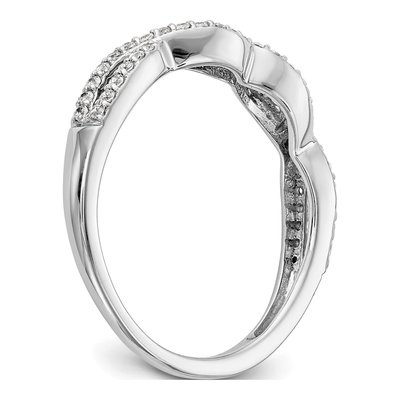 14K White Gold 1/4 ct tw Lab-Grown Diamond Twisted Ring – view 7