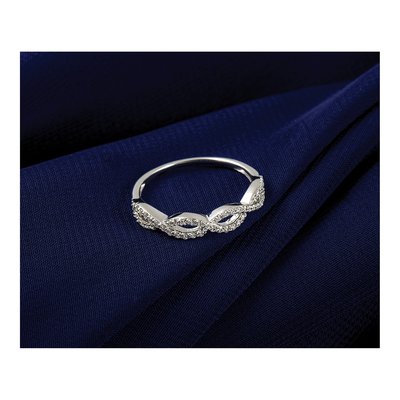 14K White Gold 1/4 ct tw Lab-Grown Diamond Twisted Ring – view 8