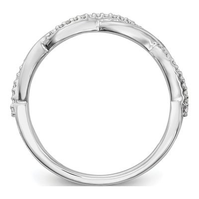 14K White Gold 1/8 ct tw Lab-Grown Diamond Twist Ring – view 3