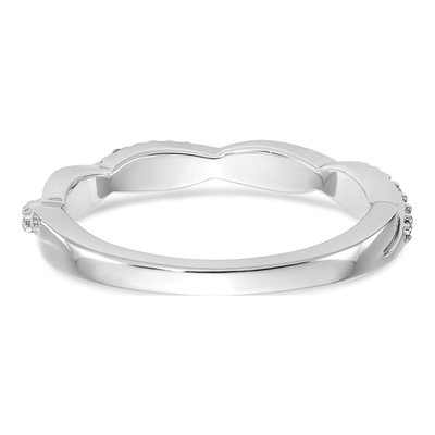 14K White Gold 1/8 ct tw Lab-Grown Diamond Twist Ring – view 6
