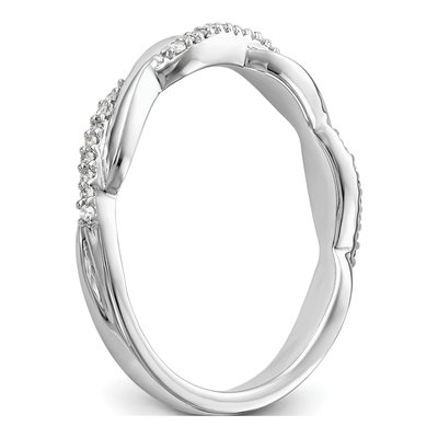 14K White Gold 1/8 ct tw Lab-Grown Diamond Twist Ring – view 7
