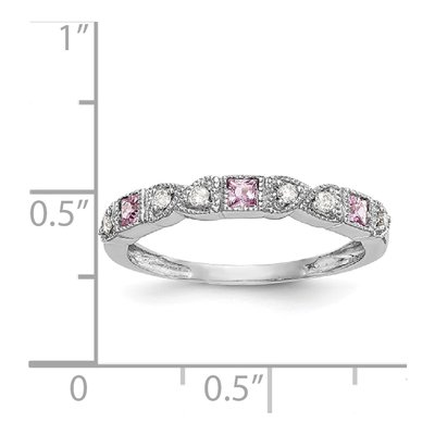 14K White Gold 1/10 ct tw Diamond Heart Wedding Band – view 8