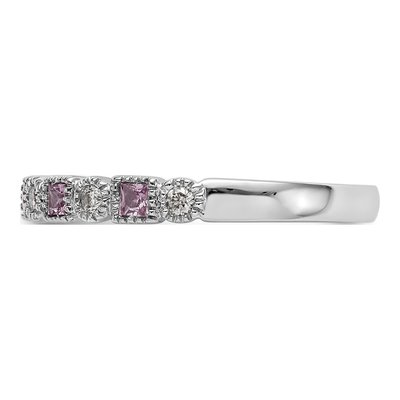 10K White Gold 1/10 ct tw Diamond Wedding Band – view 3