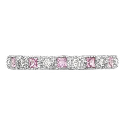 10K White Gold 1/10 ct tw Diamond Wedding Band – view 4