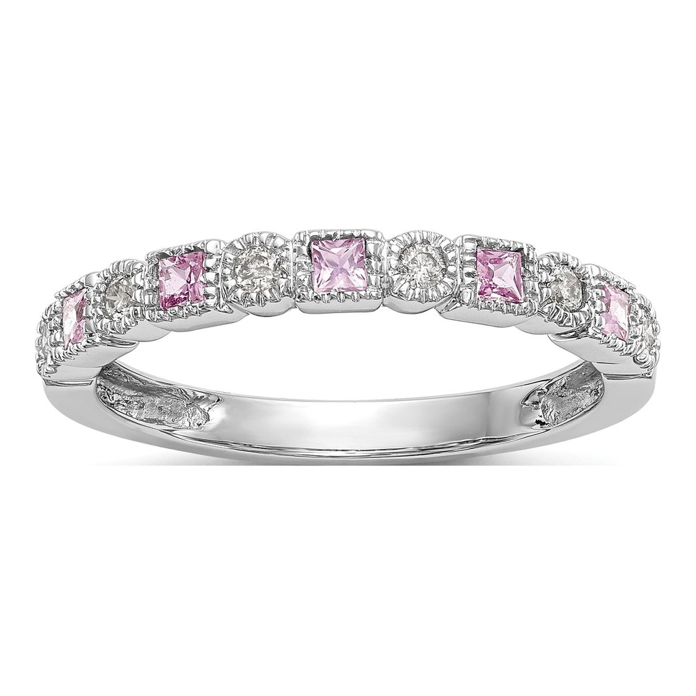 10K White Gold 1/10 ct tw Diamond Wedding Band