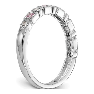 14K White Gold 1/10 ct tw Diamond Wedding Band – view 7