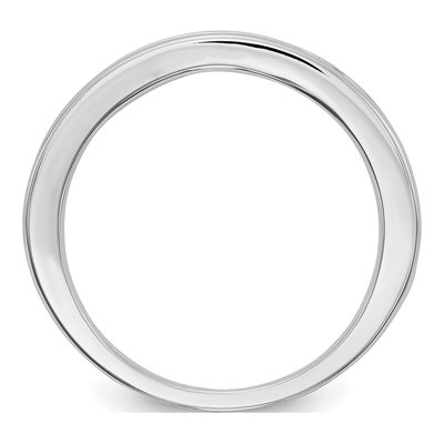 10K White Gold Sapphire Channel Wedding Band – view 2