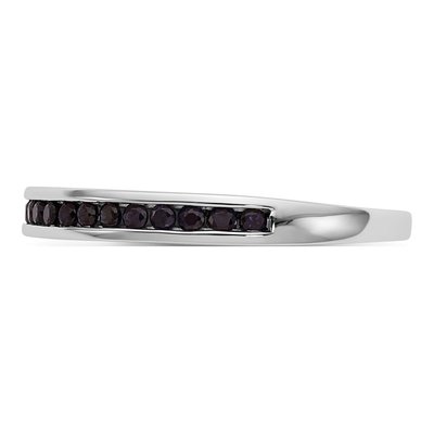14K White Gold Sapphire Channel Wedding Band – view 4
