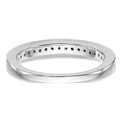 14K White Gold Sapphire Channel Wedding Band – view 6