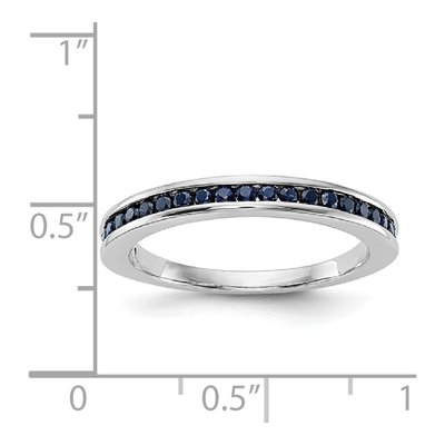 14K White Gold Sapphire Channel Wedding Band – view 8