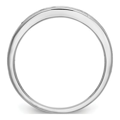 14K White Gold Ruby Channel Wedding Band – view 3