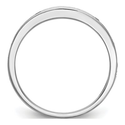 10K White Gold Sapphire Channel Wedding Band – view 2