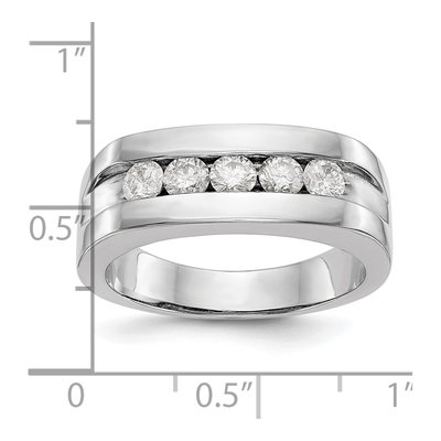 Men's 10K White Gold 3/4 ct tw Lab-Grown Diamond Wedding Band – view 4