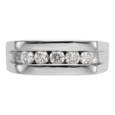 Men's 10K White Gold 3/4 ct tw Lab-Grown Diamond Wedding Band – view 6