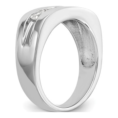 Men's 10K White Gold 3/4 ct tw Lab-Grown Diamond Wedding Band – view 8