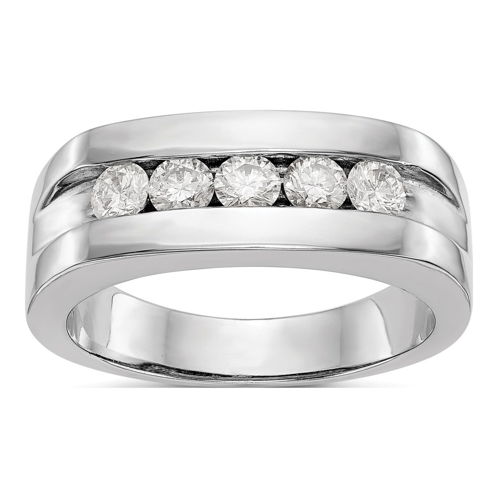 Men's 10K White Gold 3/4 ct tw Lab-Grown Diamond Wedding Band