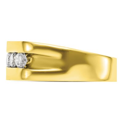 Men's 10K Yellow Gold 3/4 ct tw Lab-Grown Diamond Wedding Band – view 3