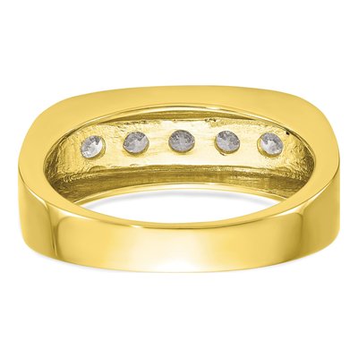 Men's 10K Yellow Gold 3/4 ct tw Lab-Grown Diamond Wedding Band – view 5