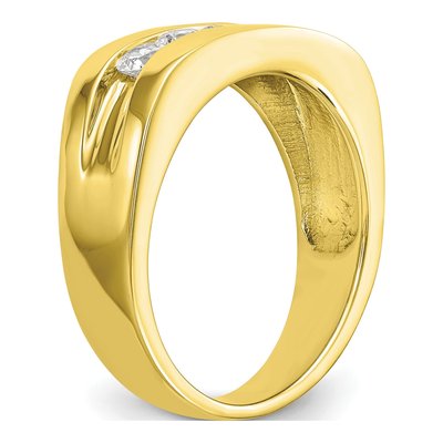 Men's 10K Yellow Gold 3/4 ct tw Lab-Grown Diamond Wedding Band – view 6