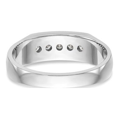 Men's 14K White Gold 1/3 ct tw Lab-Grown Diamond 5-Stone Ring – view 6