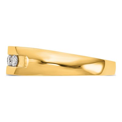 Men's 14K Yellow Gold 1/3 ct tw Lab-Grown Diamond 5-Stone Ring – view 4
