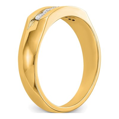 Men's 14K Yellow Gold 1/3 ct tw Lab-Grown Diamond 5-Stone Ring – view 7