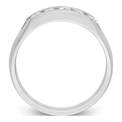 Men's 14K White Gold 1/2 ct tw Lab-Grown Diamond 5-Stone Channel Ring – view 2
