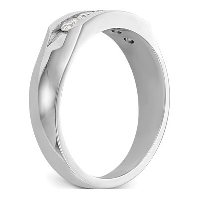 Men's 14K White Gold 1/2 ct tw Lab-Grown Diamond 5-Stone Channel Ring – view 6