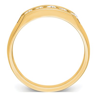 Men's 14K Yellow Gold 1/2 ct tw Lab-Grown Diamond 5-Stone Ring – view 3