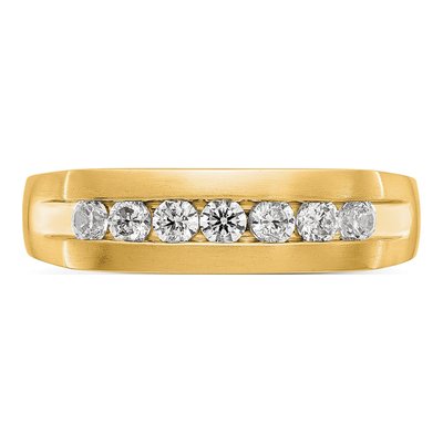 Men's 14K Yellow Gold 1/2 ct tw Lab-Grown Diamond Channel Ring – view 5