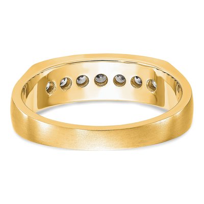 Men's 14K Yellow Gold 1/2 ct tw Lab-Grown Diamond Channel Ring – view 6