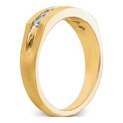 Men's 14K Yellow Gold 1/2 ct tw Lab-Grown Diamond Channel Ring – view 7
