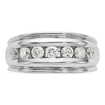 Men's 14K White Gold 1 ct tw Lab-Grown Diamond Seven Ring – view 5