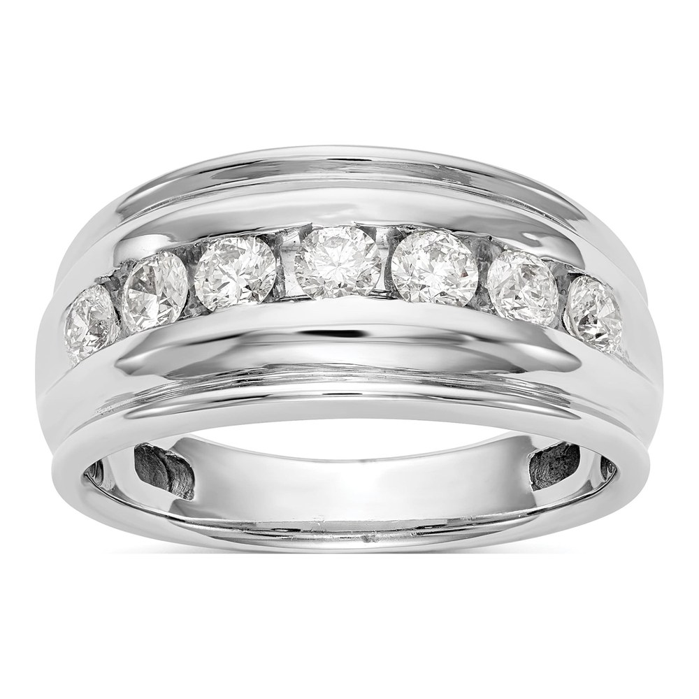 Men's 14K White Gold 1 ct tw Lab-Grown Diamond Seven Ring