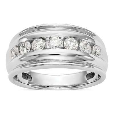 Men's 14K White Gold 1 ct tw Lab-Grown Diamond Seven Ring