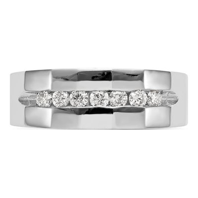 Men's 14K White Gold 1/3 ct tw Lab-Grown Diamond Ring – view 5