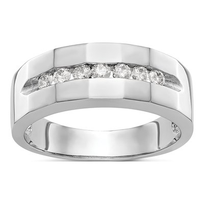 Men's 14K White Gold 1/3 ct tw Lab-Grown Diamond Ring