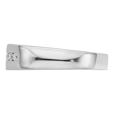 Men's 14K White Gold 1/3 ct tw Lab-Grown Diamond Channel Ring – view 4