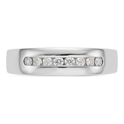 Men's 14K White Gold 1/3 ct tw Lab-Grown Diamond Channel Ring – view 5