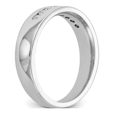 Men's 14K White Gold 1/3 ct tw Lab-Grown Diamond Channel Ring – view 7