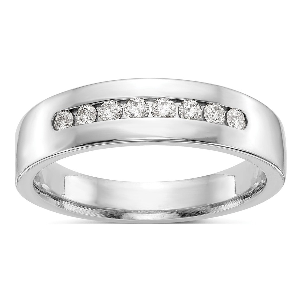 Men's 14K White Gold 1/3 ct tw Lab-Grown Diamond Channel Ring