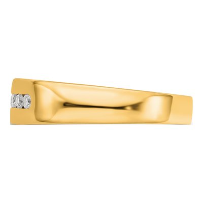 Men's 14K Yellow Gold 1/3 ct tw Lab-Grown Diamond Channel Ring – view 3