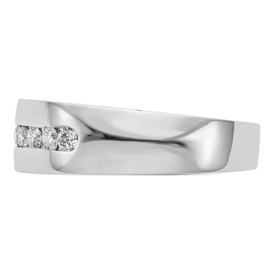 Men's 14K White Gold 1/2 ct tw Lab-Grown Diamond Channel Ring – view 4