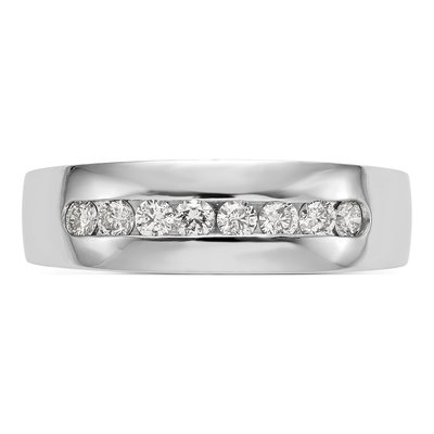 Men's 14K White Gold 1/2 ct tw Lab-Grown Diamond Channel Ring – view 5