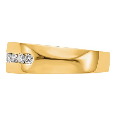 Men's 14K Yellow Gold 1/2 ct tw Lab-Grown Diamond Channel Ring – view 4