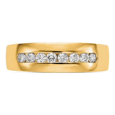 Men's 14K Yellow Gold 1/2 ct tw Lab-Grown Diamond Channel Ring – view 5